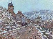 Claude Monet Street near Vetheuil in Winter oil on canvas